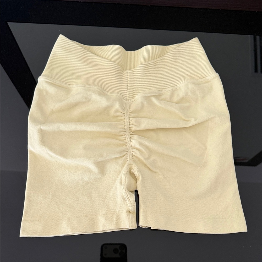 Bombshell Sportswear yellow V Back shorts